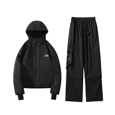 24春户外防风防水滑雪服套装加厚保暖情侣款M77+K1073J加绒-P250，男装休闲套装，电商A001-1