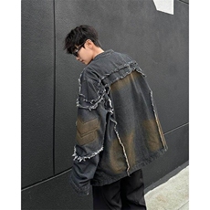 春秋高街牛仔外套男潮流夹克男外套休闲中性百搭上衣JK829-P85，男装夹克，电商D202-1