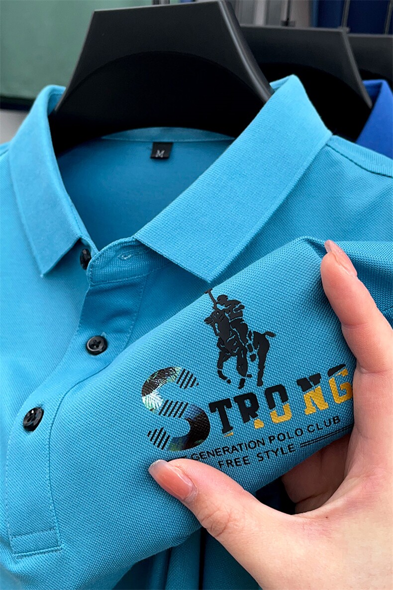 丝光棉商务休闲男装夏季新款短袖T恤polo衫中年翻领薄款半袖体恤,男装Polo衫,电商B212（原钱塘6029）