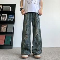 2024美式牛仔裤男款直筒长裤潮B6233P48，男装牛仔裤，星座1116-2