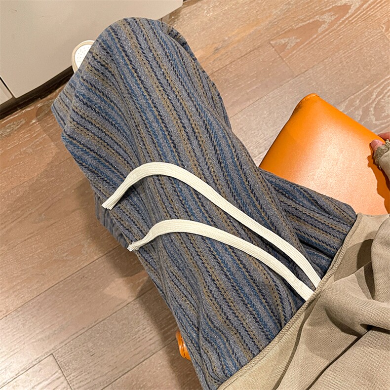 8XL-M特大码呢料加绒裤男新年裤条纹卫裤休闲基础款K948P60加绒70，男装休闲裤，电商D206-1