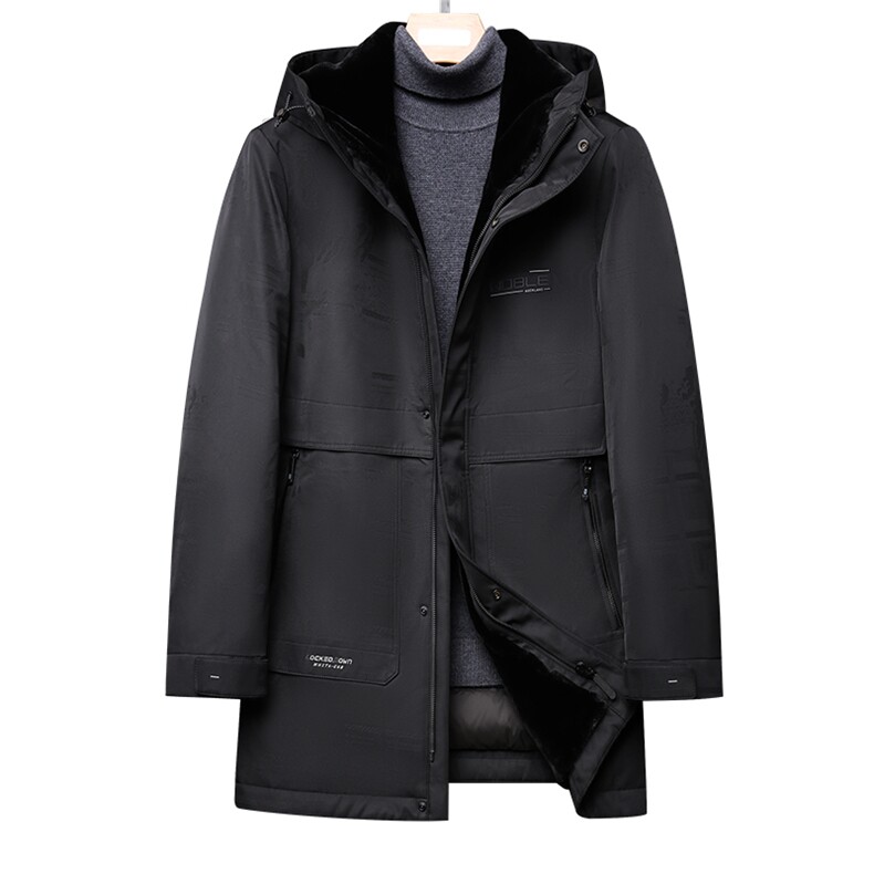 鹅绒羽绒服冬季休闲连帽中年男2023冬外套爸爸装GSNA219956-P395，男装羽绒服，电商B212（原钱塘6029）