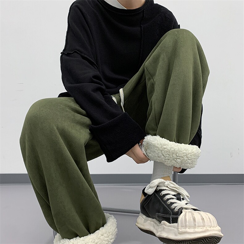 加绒束脚裤男生休闲裤麂皮绒长裤 KD566-P50图片