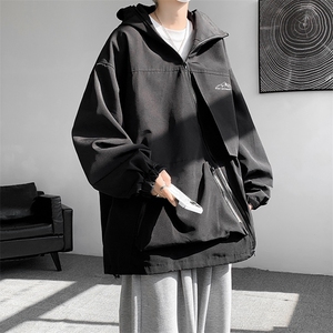 8XL-M 特大码春季Cityboy宽松冲锋衣夹克男女上衣外套男JK1310P85图片