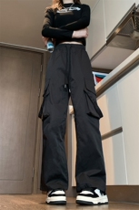 26春款抽绳多袋宽松垂坠感街头工装阔腿长裤K492TP35控58，男装工装外套，电商A102B