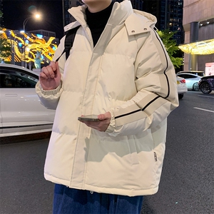 秋冬立领棉衣潮流连帽竖条样式宽松港风情侣棉袄外套MY9303-P95图片