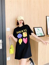 时尚潮流休闲长款T恤，女装T恤，泽妤