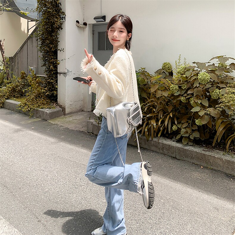 2025春秋季新款法式气质小香风外套女韩版显瘦名媛短款小个子上衣,女装短外套,2C187