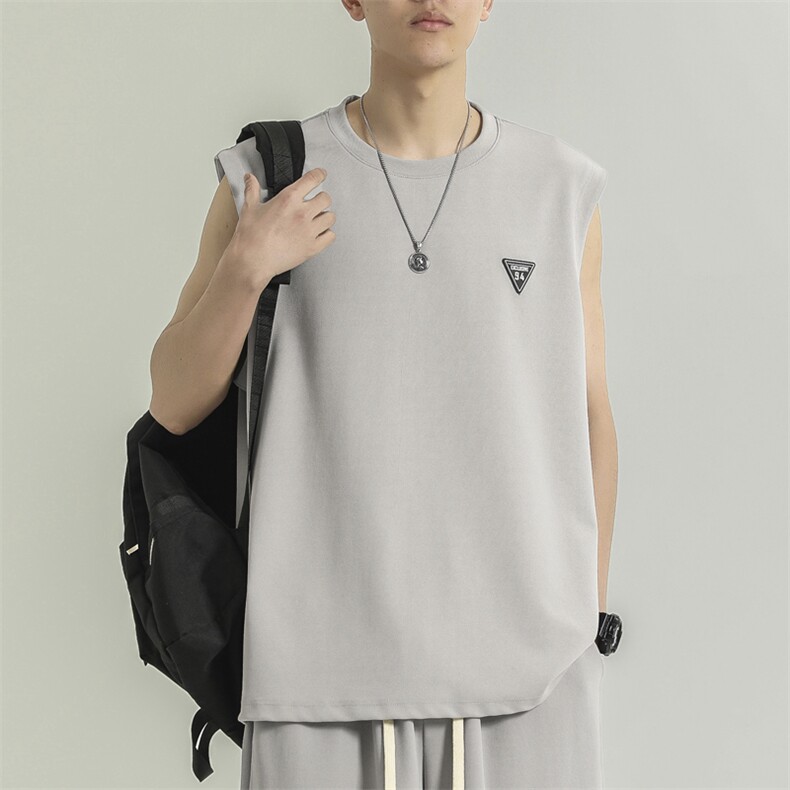 t恤夏季薄款宽松冰丝短袖速干篮球衣服背心休闲TT382-特批34,男装背心/马甲,星座718