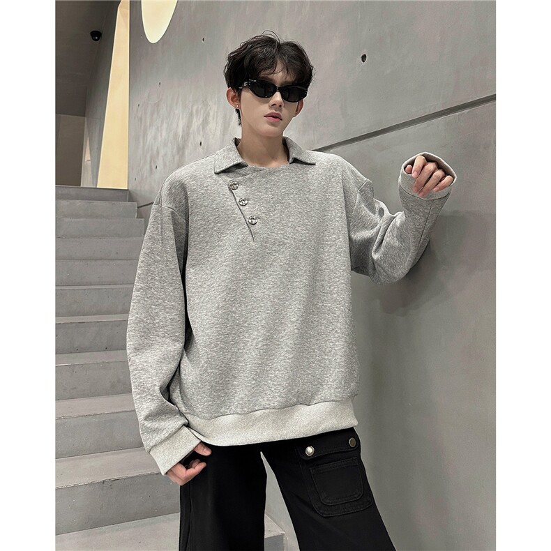 秋冬氛围感高街卫衣斜开口西装领卫衣秋冬流行单品特P45，男装西服套装，电商B319