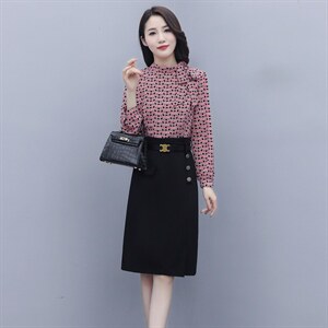 2025春装连衣裙立领休闲减龄修身收腰显瘦长袖连衣裙，女装连衣裙，施恩睿棋