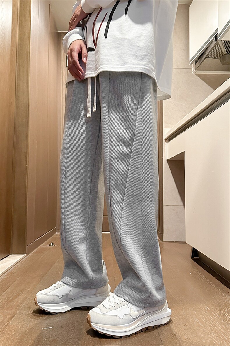 春季休闲裤男纯色宽松大斜纹针织运动裤DSA157-1-K9763-特P35,男装休闲裤,电商A157-1