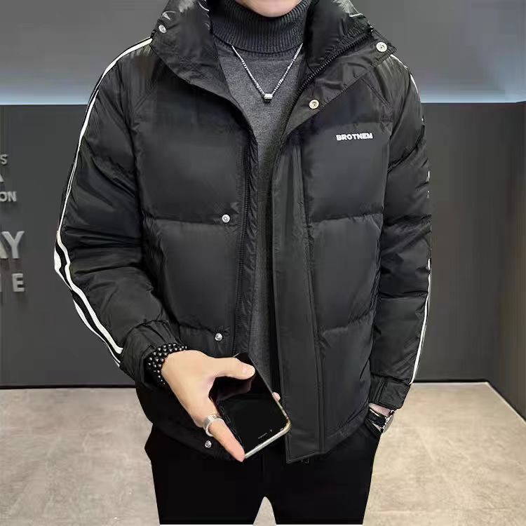 (网图)印花加厚白鸭绒羽绒服短款保暖时尚防寒313B-YJ8016-P90,男装羽绒服,星座313B