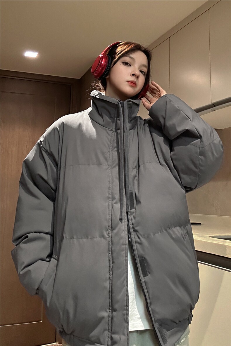 中性冬季跑量款宽松加厚纯色棉衣潮休闲保暖外套XZ811A-MF988-P90,男装棉衣,星座811A