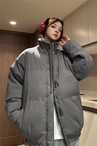 中性冬季跑量款宽松加厚纯色棉衣潮休闲保暖外套XZ811A-MF988-P90图片