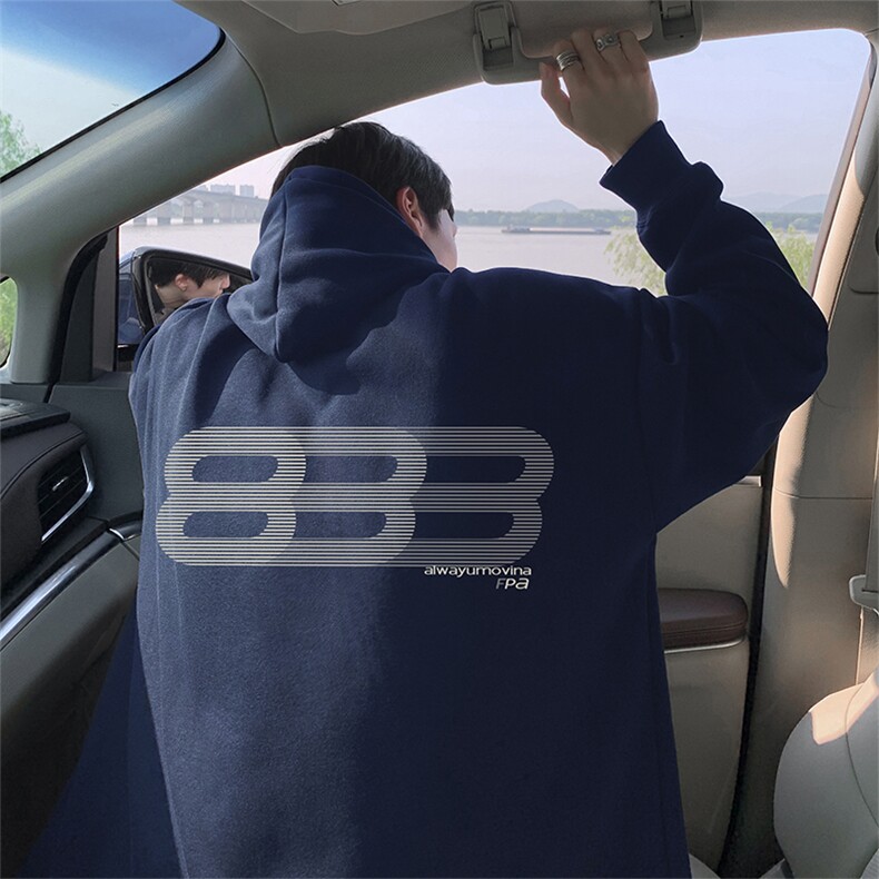 抖音得物供货可提供视频秋冬重磅美式宽松连帽卫衣DL2019,男装卫衣,电商A486