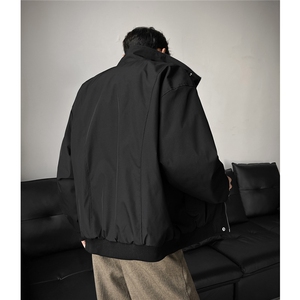 加厚羊羔毛棉服派克服男女冬季2025新款立领工装棉衣外套P78图片