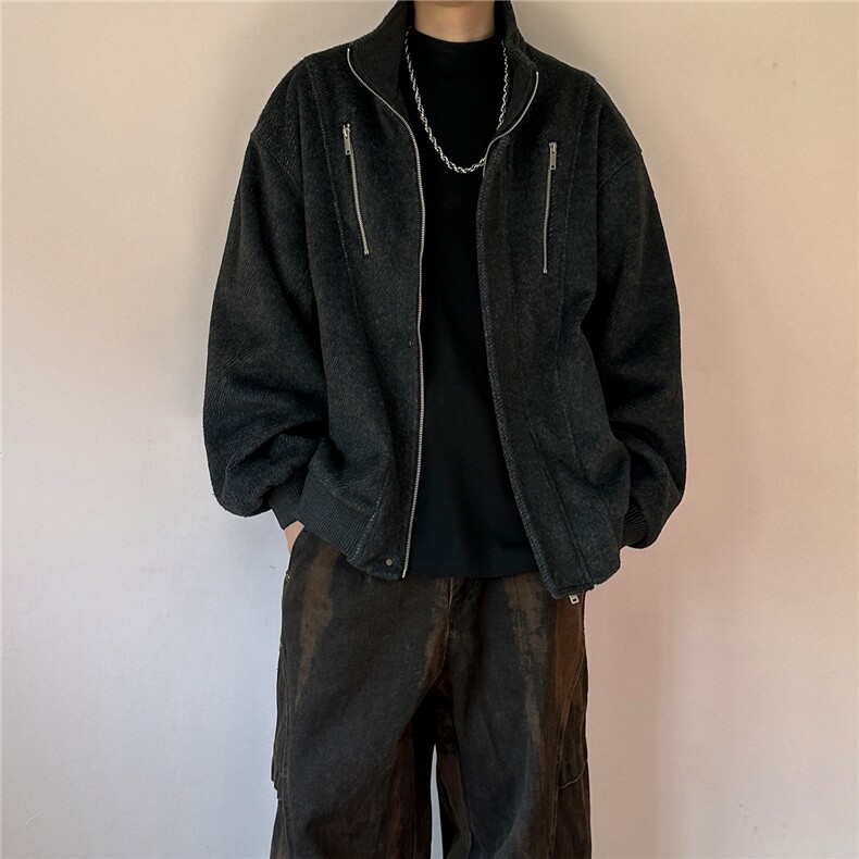 现货短款羊毛呢夹克外套秋冬加厚呢大衣A351-AJ2602-P125控188,男装夹克,电商A351