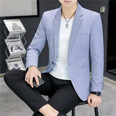 春秋装男士外套新款韩版休闲小西装修身潮流上衣帅气西服YZ07-P75，男装西服套装，星座509