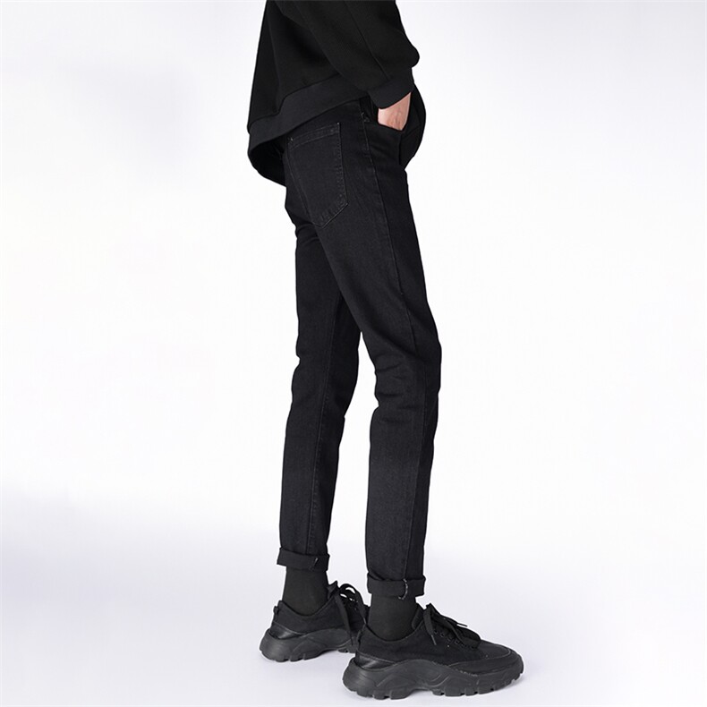 秋冬厚牛仔裤男2025年新款修身小脚男裤水洗弹力裤子9020,男装牛仔裤,电商B381-2