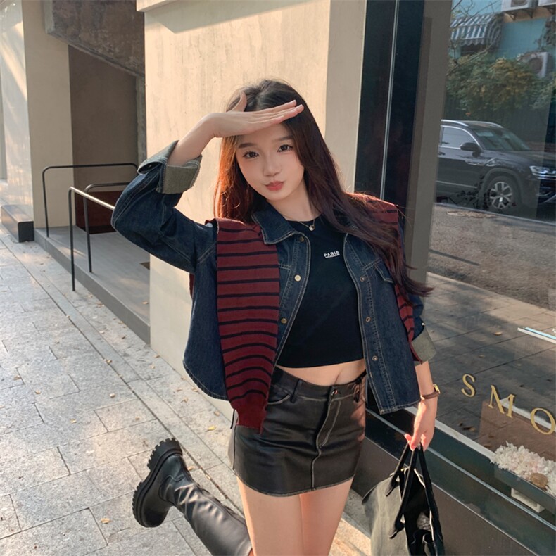 复古美式牛仔短外套女春秋2025超火好看高级小众休闲减龄夹克上衣,商品下架区,网红馆