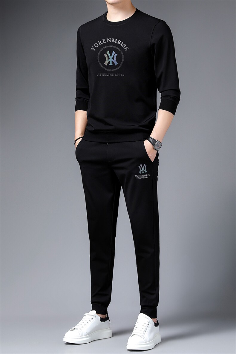SA9613-2钱塘2020-2新款时尚休闲圆领卫衣套装中青年男士P137,男装休闲套装,钱塘207-2