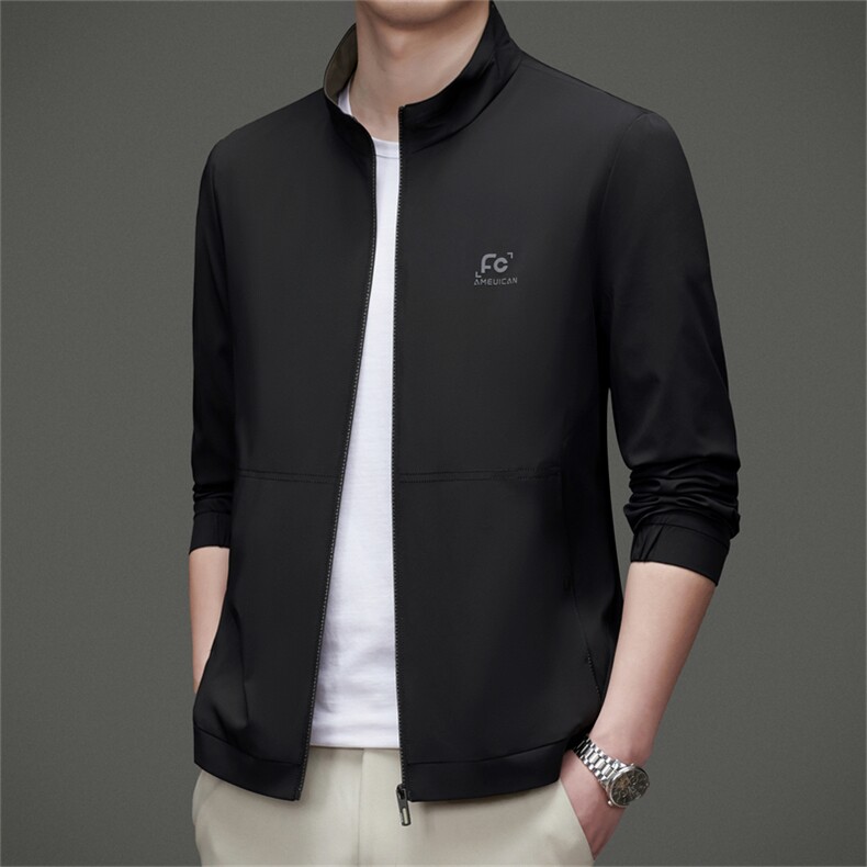 V2015钱塘2020-1春夏新款男士立领商务精品夹克P120,男装夹克,钱塘207-3
