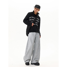 8XL-M新款美式解构设计感阔腿裤弯刀裤男宽松休闲运动裤K9179P58，女装休闲裤，电商D206-1