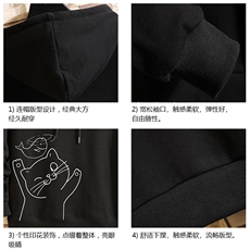 WY2133-P40纯连帽卫衣男大码运动帽衫宽松薄外套砖墙挂拍，男装卫衣，电商A040A