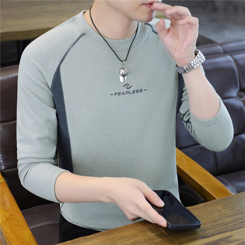 男士长袖圆领T恤德绒秋衣上衣休闲保暖内衣打底衫Y2819-P30,男装T恤,星座310B-3