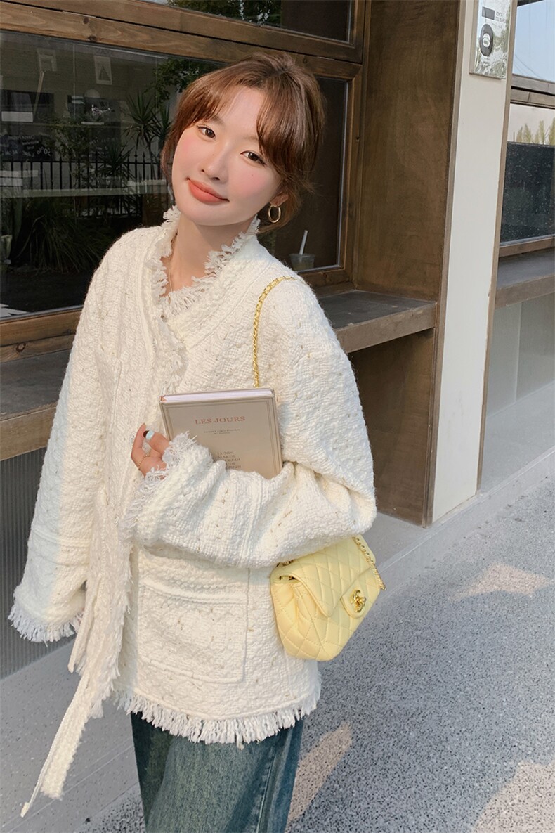 【现货主推】休闲时髦宽松小香风外套2C372-9052-P165控228,女装短外套,2C372