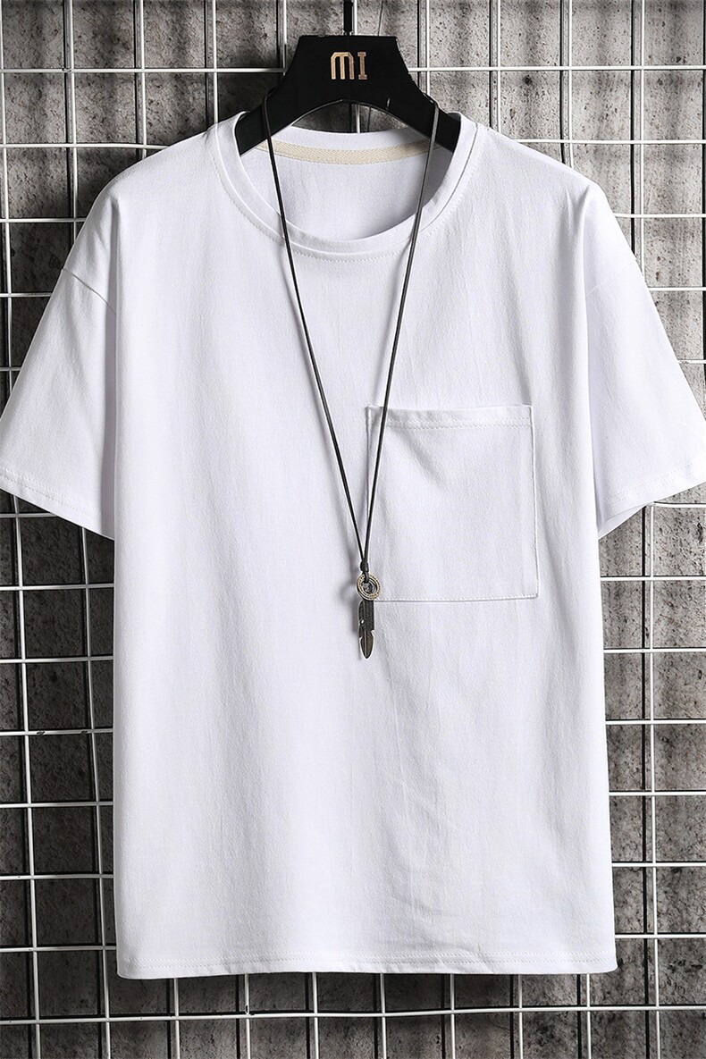 DX24099-P25大口袋百搭短袖t恤男大码半袖体恤上衣服,男装T恤,电商A040A