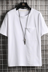 DX24099-P25大口袋百搭短袖t恤男大码半袖体恤上衣服图片