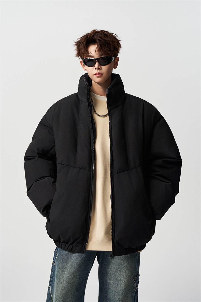 有长图冬季韩系情侣羽绒棉衣服男潮宽松立领棉袄外套MF00828/P100,男装棉衣,电商B316