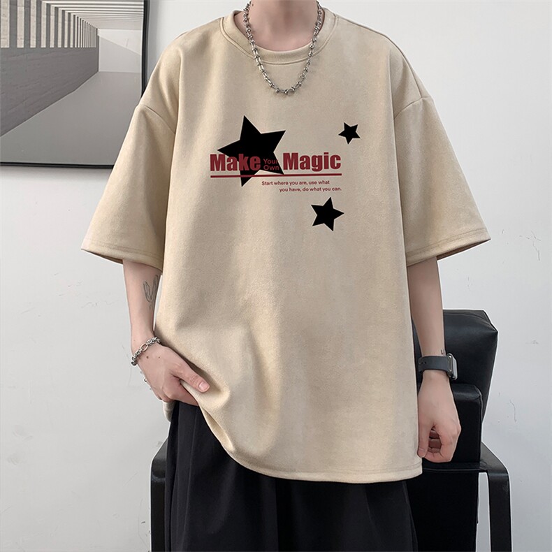 麂皮绒短袖t恤男大码半袖男大皂风JD82379-P25,男装T恤,电商A040