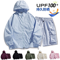 UPF100+有报告凉感轻薄透气套装防晒服两件套HS628-P75，男装防晒衣，星座1206（原A206）