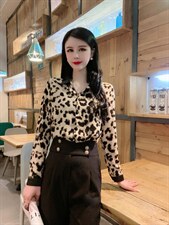 2022春季新款时尚修身显瘦气质花色小衫，其它，婉伦