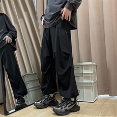 美式降落伞兵裤子男尼龙速干直筒机能冲锋裤工装阔腿裤B2565-p38，男装工装外套，星座1008-1