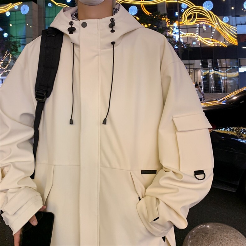 秋冬款工装外套男港风潮流连帽夹克冲锋衣JK23126-P80,男装夹克,星座717