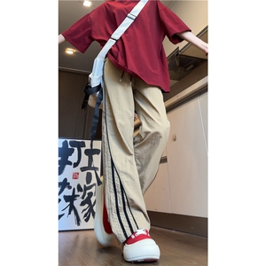 抖音品质秋季新款透气气孔宽松冰丝休闲裤B315-K24241-特p35控68图片