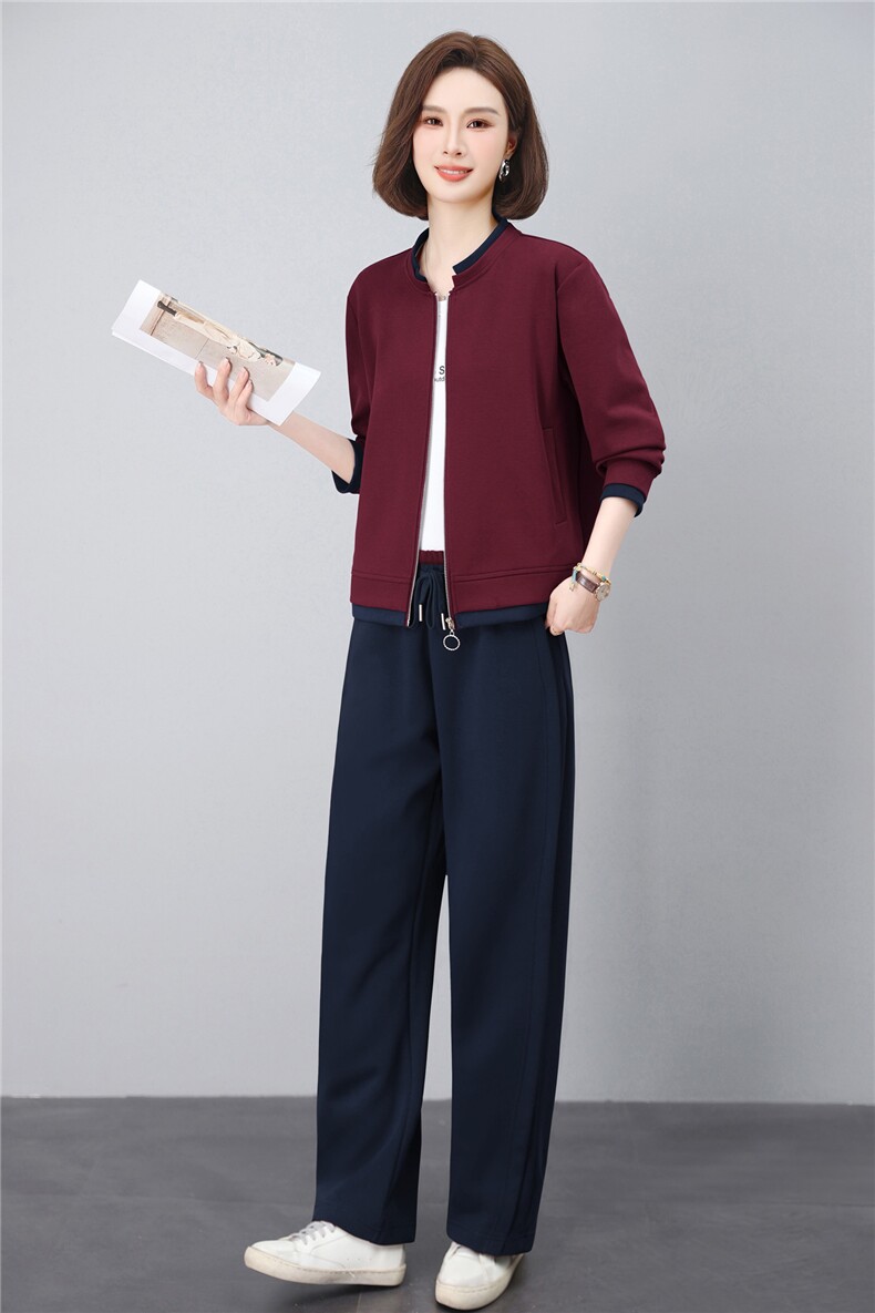 长期有大货休闲宽松时尚运动套装女装2026春秋季新款阔腿裤两件套,女装套装/套裙,璐依舞