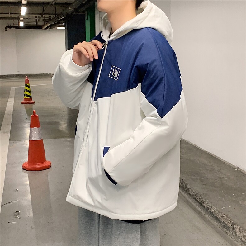 外景情侣冬季宽松百搭冲锋棉衣男港风连帽棉服男外套7786P60控98,男装棉衣,星座226-1
