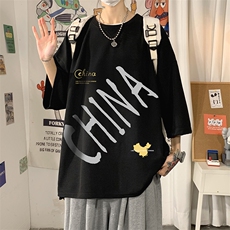 Q11208-P30春夏季七分袖t恤男大码五分袖男短袖中袖，男装T恤，电商A040