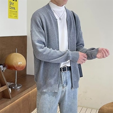 早秋新款男士拼接撞色长袖针织毛衣外套B15P52，男装针织衫/毛衣，星座1116-2