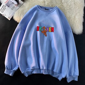 21秋上新休闲大码中性风情侣卫衣潮男女打底衫WY107P40控58,男装卫衣,电商A089-1