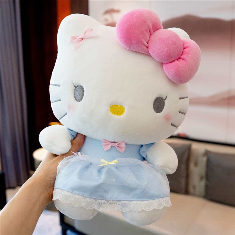 蓝裙猫咪公仔，萍恰玩具