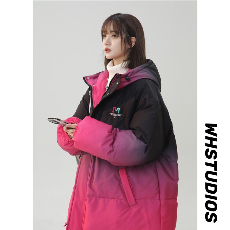 XZ-230-1MY52中性风轻奢百搭扎染渐变刺绣休闲连帽棉服P128控158,男装棉衣,星座230-1