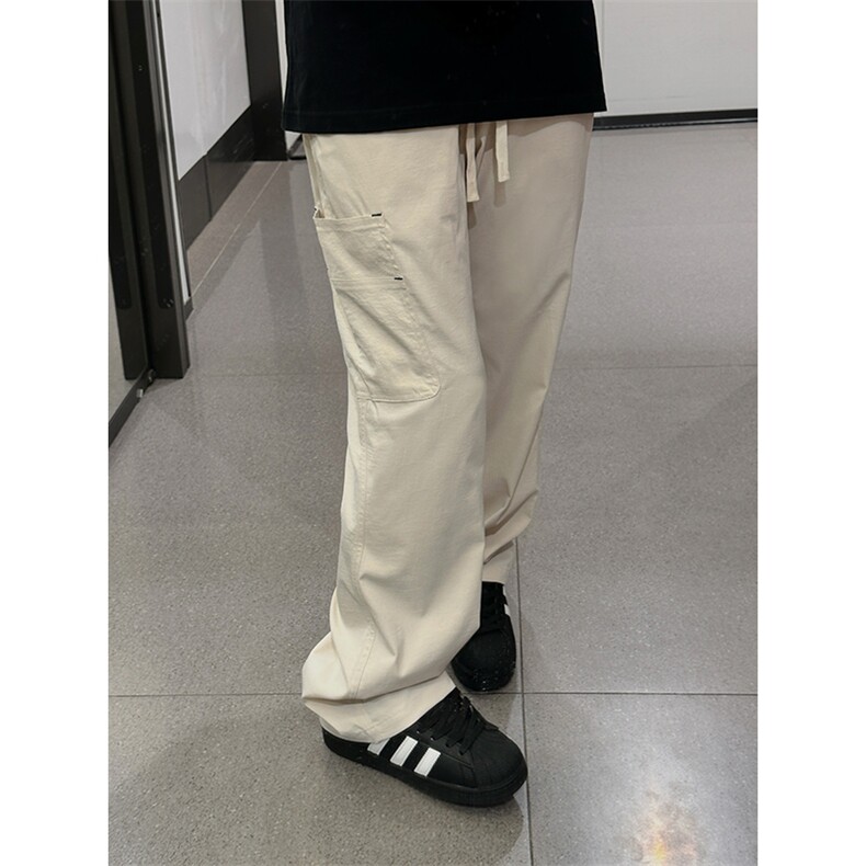 港风大码宽松休闲裤薄款长裤直筒裤工装裤A014-DY25090-P45控68,男装工装外套,电商A014