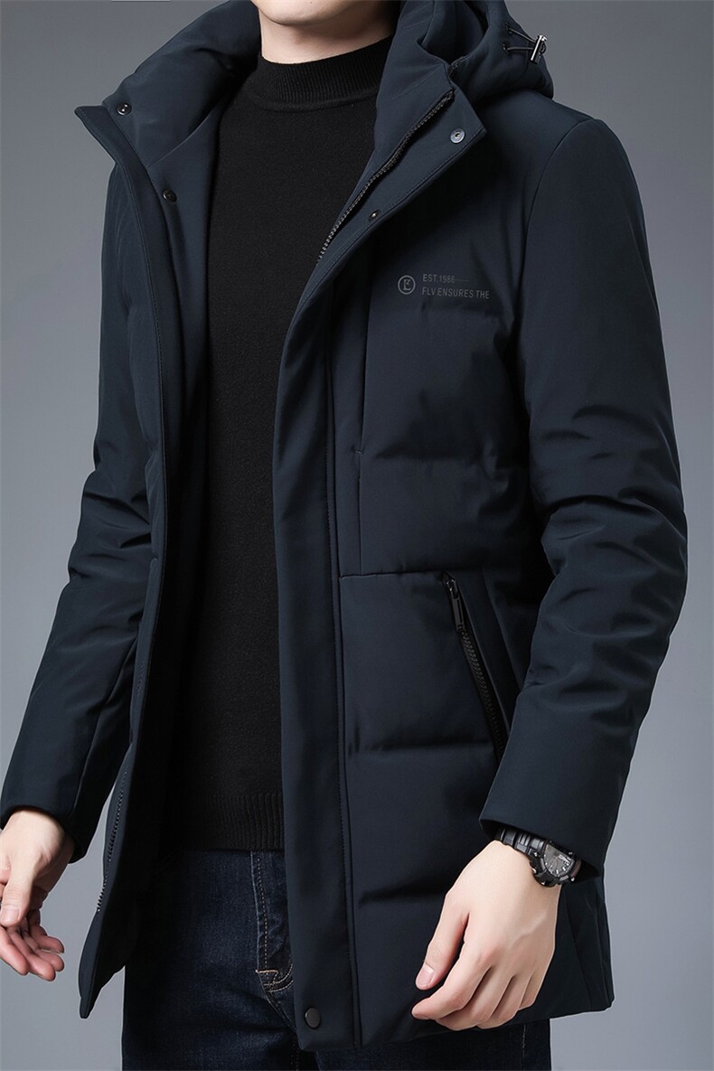 冬季新款简约休闲百搭羽绒外套男纯色立领羽绒服KCN20625-5-P260图片