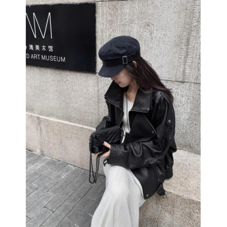 网图直播荔枝纹蛋白皮【伯明翰黑武士】外套JK501-P108,女装短外套,星座1213